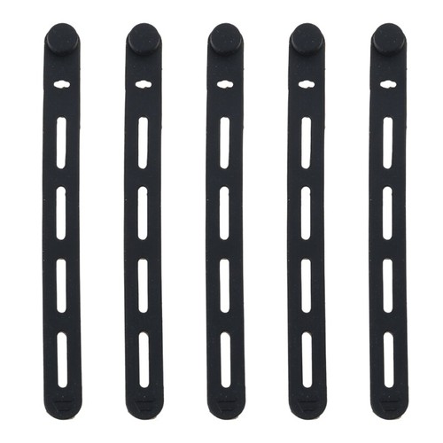 5Pcs Adjustable Silicone Cable Organizers Ties Reusable Wire Storage Band - Picture 4 of 30