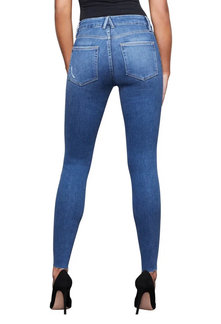 New GOOD AMERICAN Good Legs Zebra Pocket High Waist Skinny Fit Jean Size 0 25
