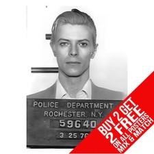 DAVID BOWIE BB8 MUGSHOT POSTER PRINT A4 A3 SIZE BUY 2 GET ANY 2 FREE