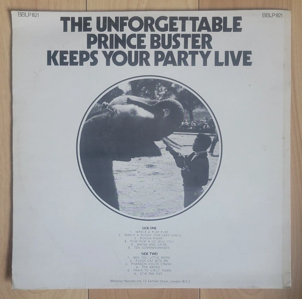 Prince Buster & The All Stars Wreck A Pum Pum 1969 FAB Record BBLP 821 England - Image 4 of 4