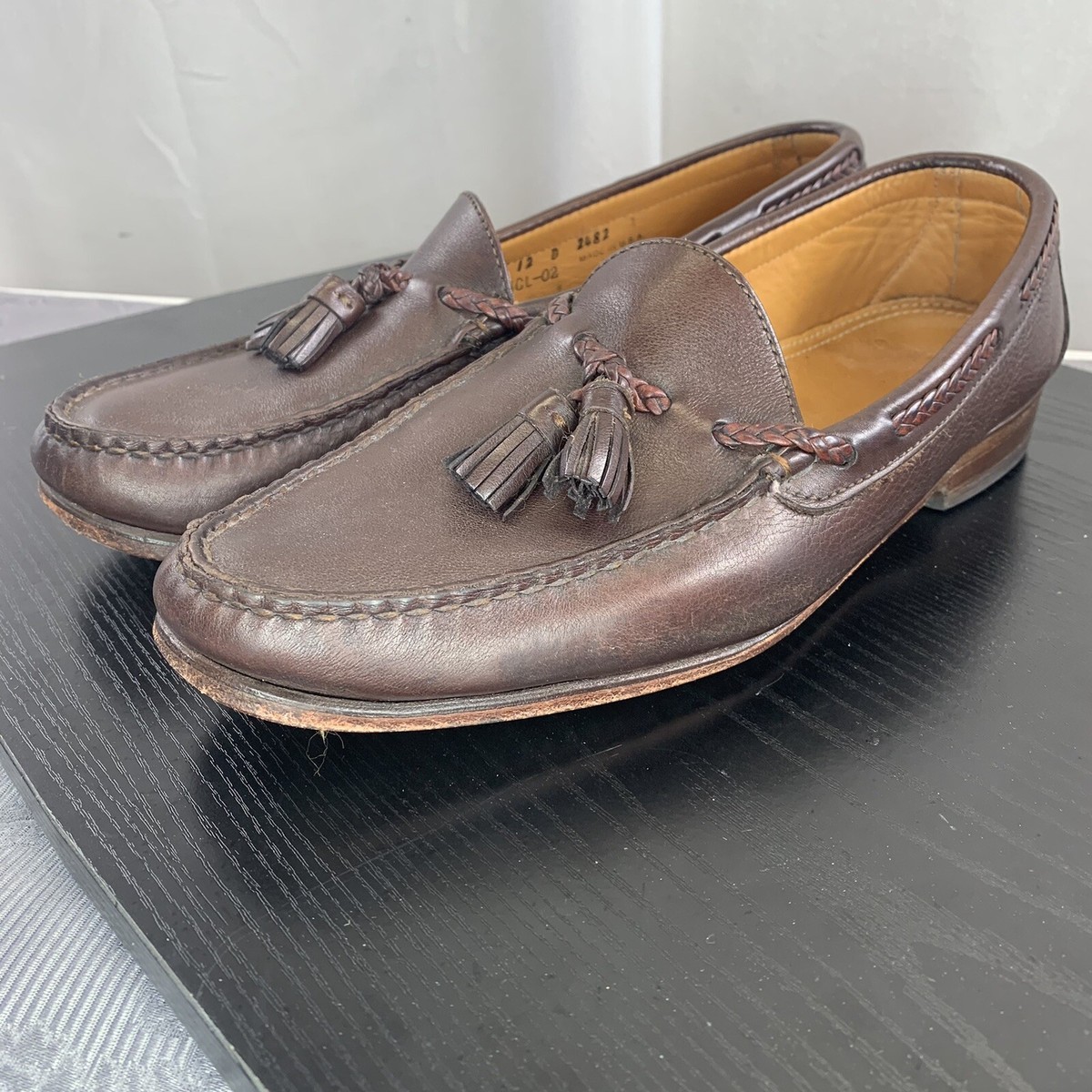 Orvis Brown Leather Tassel Loafer 12D | eBay