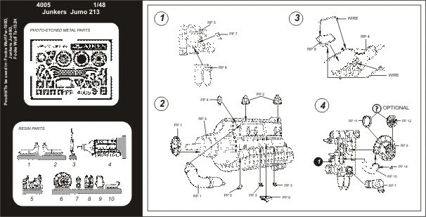 AIRES HOBBY MODELS 4005 - ENGINE JUNKERS JUMO 213 - 1/48 RESIN KIT - Immagine 3 di 4