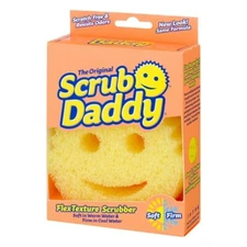 Scrub Daddy Cleaning Sponge and Dish Scrubber - Yellow Scratch-Free Cleaner Tool