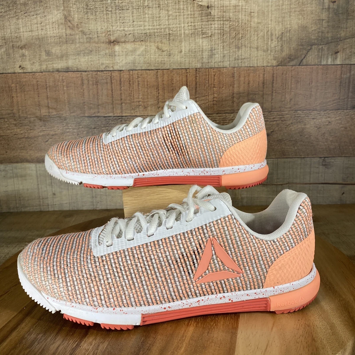 oficial condensador Orgulloso Reebok Speed TR Flexweave Womens Size 9 Crossfit Training Shoes Orange  White | eBay