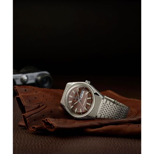 Timex TW2W62400 Q TIMEX FALCON EYE braun silber Edelstahl Herren Uhr NEU - Bild 7 von 8