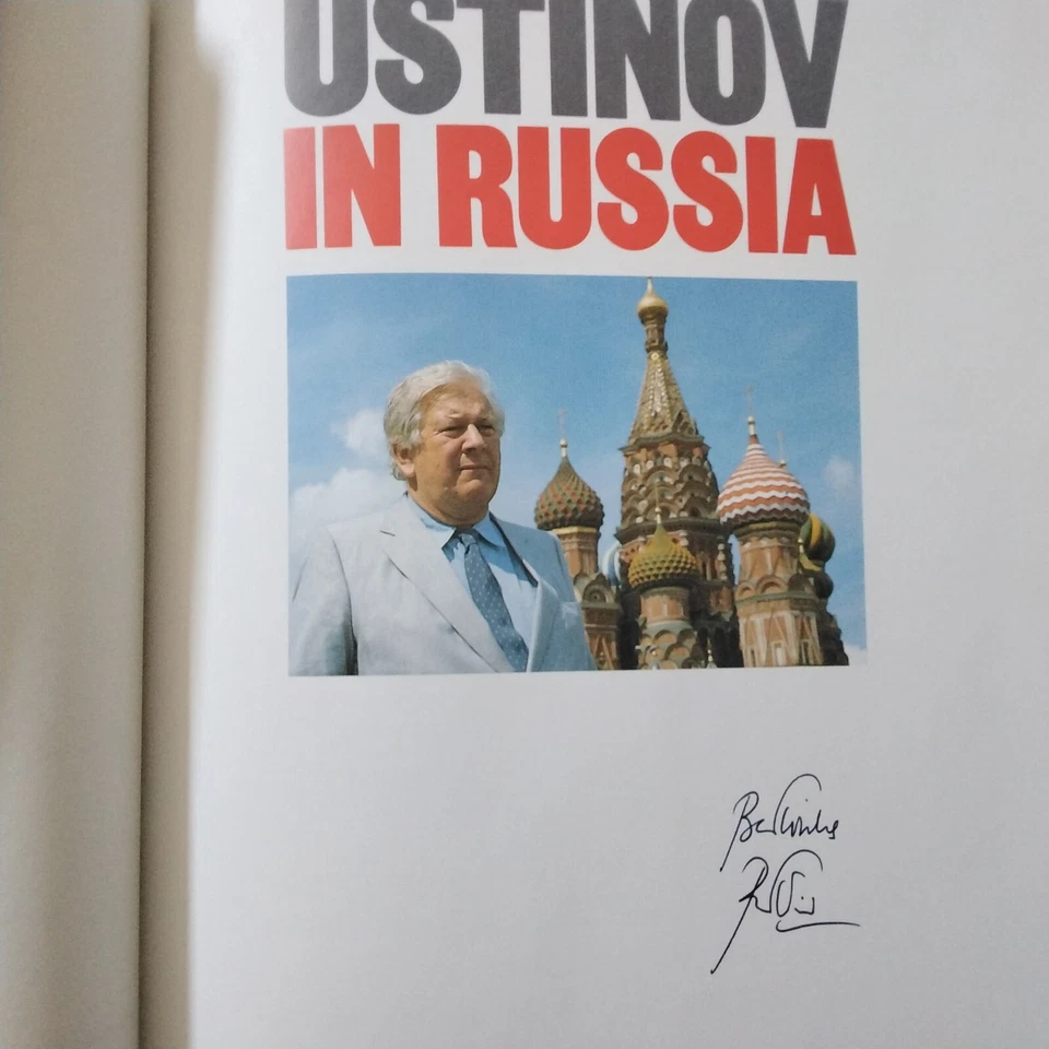 Peter Ustinov SIGNED 1987 in Russia Film Actor Spartacus Billy Budd Photos HC/DJ Foto 2 de 4