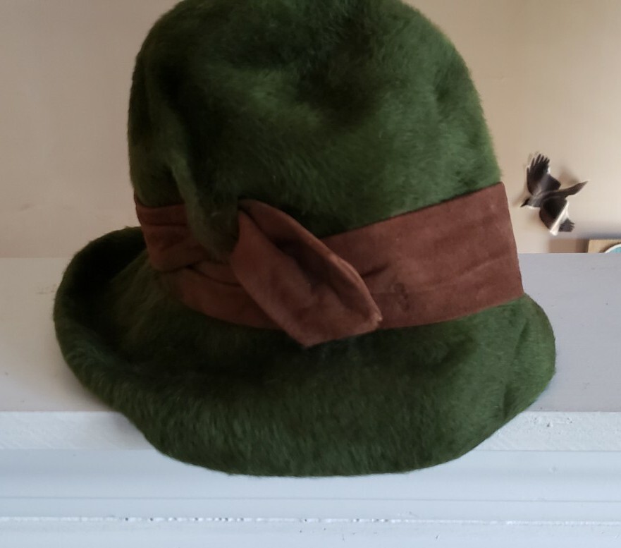 Vintage Womens Mr Rickie Original Hat Green Selene Made In