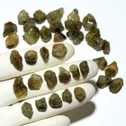 Wild Olive Treasures~ 36 PC Green Garnet Vessuvianite 9-19mm Polished Rough Gems
