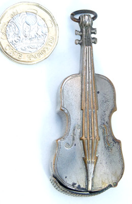 SELTENE AUTHENTISCHE ANTIKE FIGÜRLICHE GEIGE/CELLO VESTA KOFFER