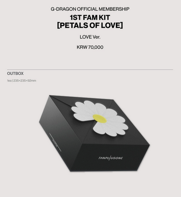 G-DRAGON Official Membership Fam Kit [PETALS OF LOVE] IN HAND | eBay