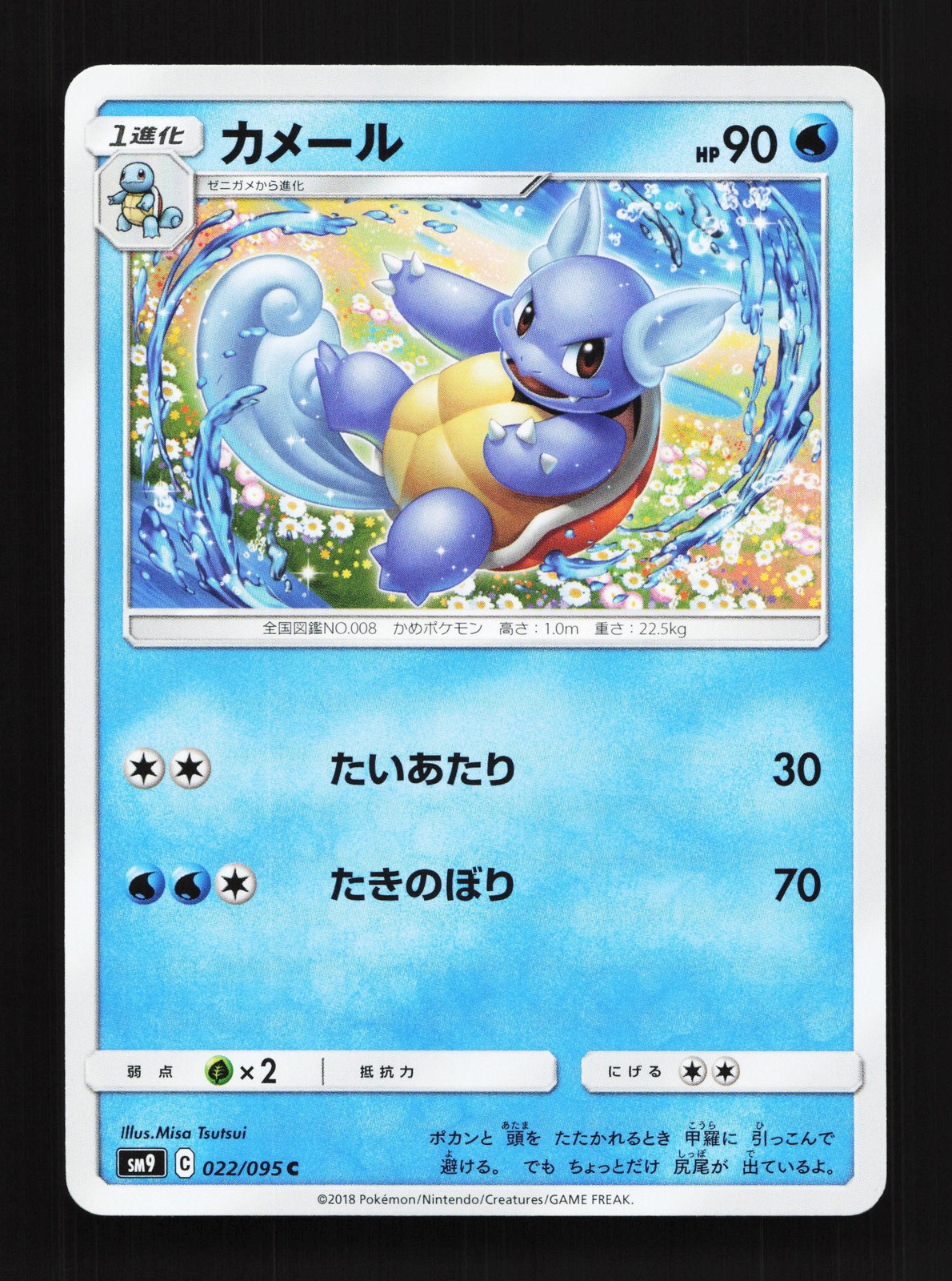 Wartortle 022/095 Tag Bolt NM Japanese Pokemon Card TCG