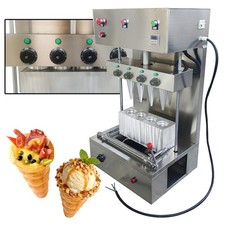 Auto 4-Head Swirl Threaded Pastry Pizza Cone Forming Machine Cones & Pizza Rolls