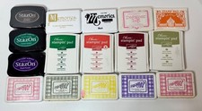 Craft Ink Pads 16 Colors  Brands Including Stampin Up StazOn Memories Designer