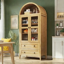 71" Tall Arched Kitchen Pantry Pantry Cabinet Kitchen Storage Cabinets