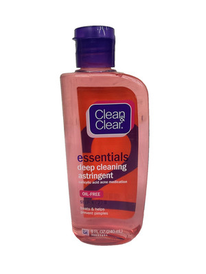 Clean & Clear Essentials Deep Cleaning Astringent Oil-Free 8oz Exp. 10/24