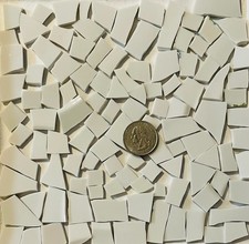 Mosaic Art and Craft Supply Broken China - Tiny White Porcelain Tiles F343