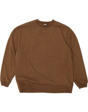 TOPSHOP Womens Oversized Sweatshirt Jumper UK 10 Small Brown Polyester DS82