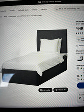 IKEA BALESTRAND Divan Bed, 1 Drawer Storage, Grey, Small Double & mattress