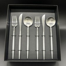 GOA Gray Silver 6-Piece Dinner Cutlery Set