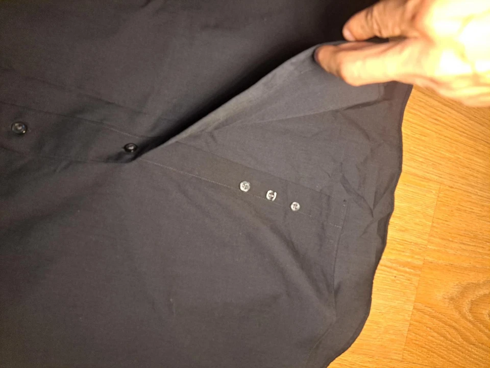 Camisa de vestir Covington para hombre mediana 16-32/33 algodón negro Foto 4 de 4