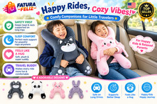 Kids Car Seat Head Support Pillow For Sleeping Car Neck Pillow with Seat Belt