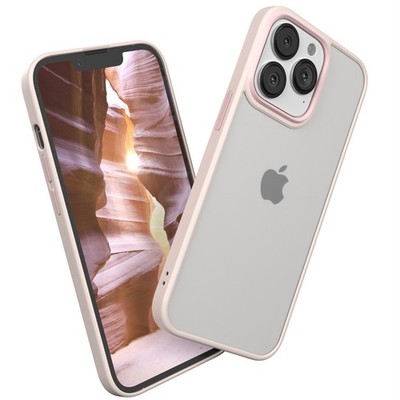 Für Apple iPhone 13 Pro Handyhülle Silikon Bumper Case Back Cover Tasche Altrosa