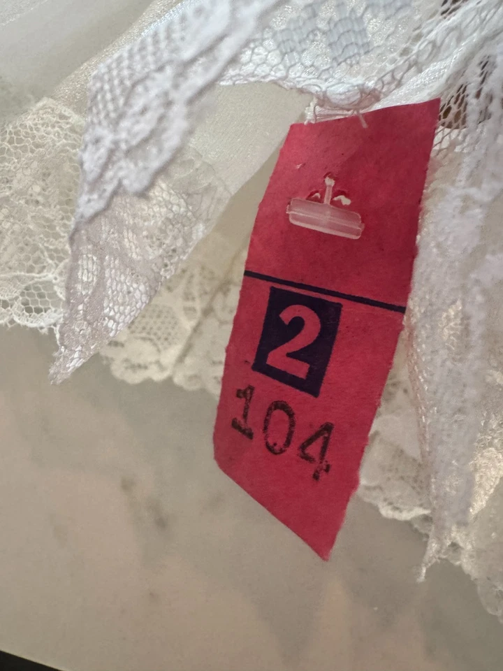 Handmade Infant Baby Long Christening Dress Gown White Lace Adorable Beautiful - Image 2 of 4