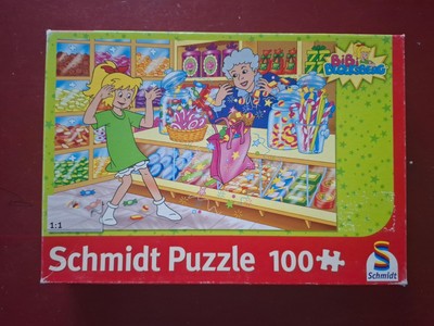 Puzzle Bibi Blocksberg Im Süßigkeiten-Laden 100 komplett Schmidt Sammlung Paket