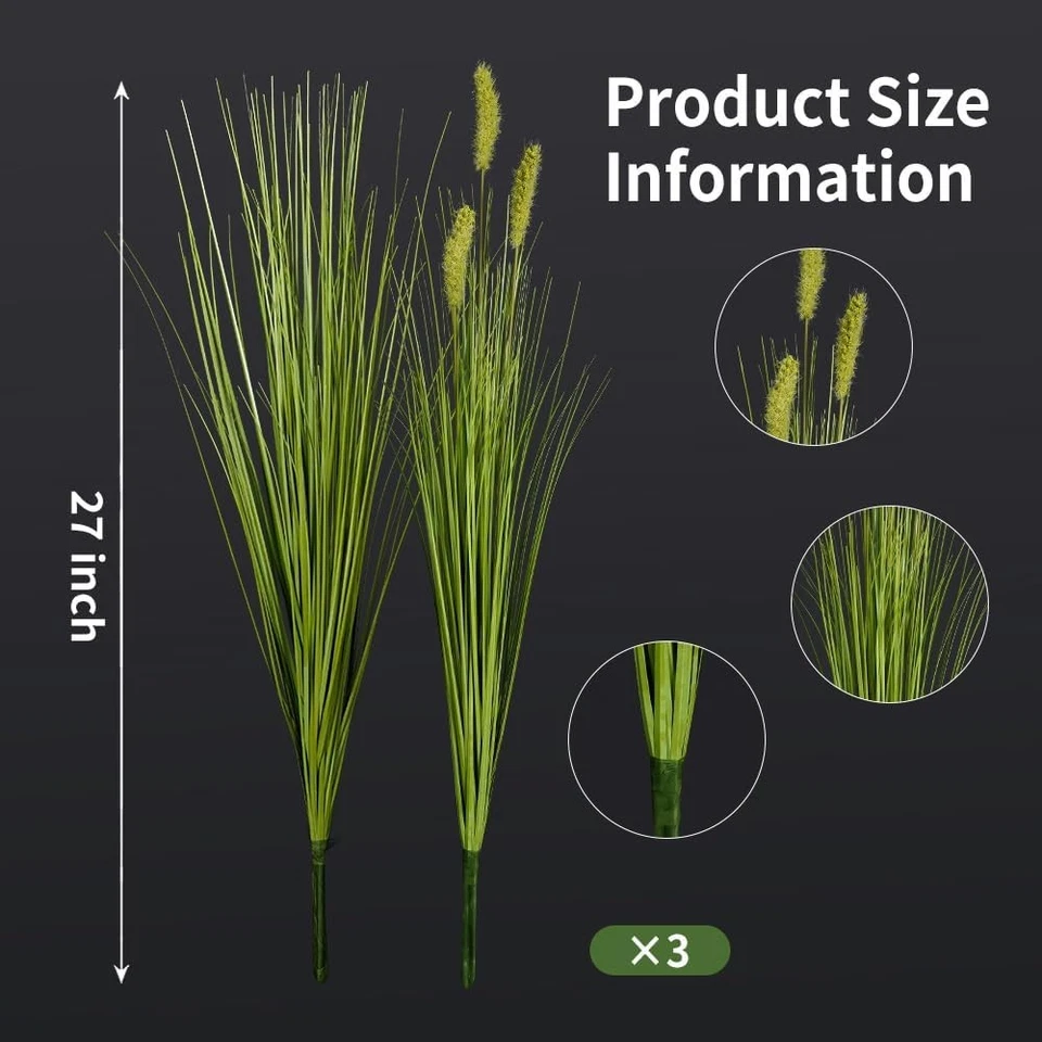 Artificial Plants 6PCS 27“ Fake Tall Onion Grass Faux Plant,Artificial Grass - Image 3 of 4