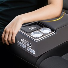 7 Colors Rear Bench Seat Organizer Truck Seat Car Center Console Black Upgraded