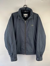 Lacoste Nylon Men's Grey Full Zip Hooded Jacket Size M