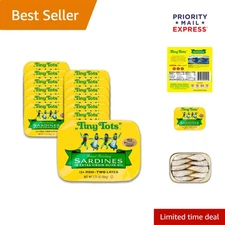 Nutritious Wild Caught Brisling Sardines in Olive Oil - 45 Oz Bulk Pack, 12 Cans