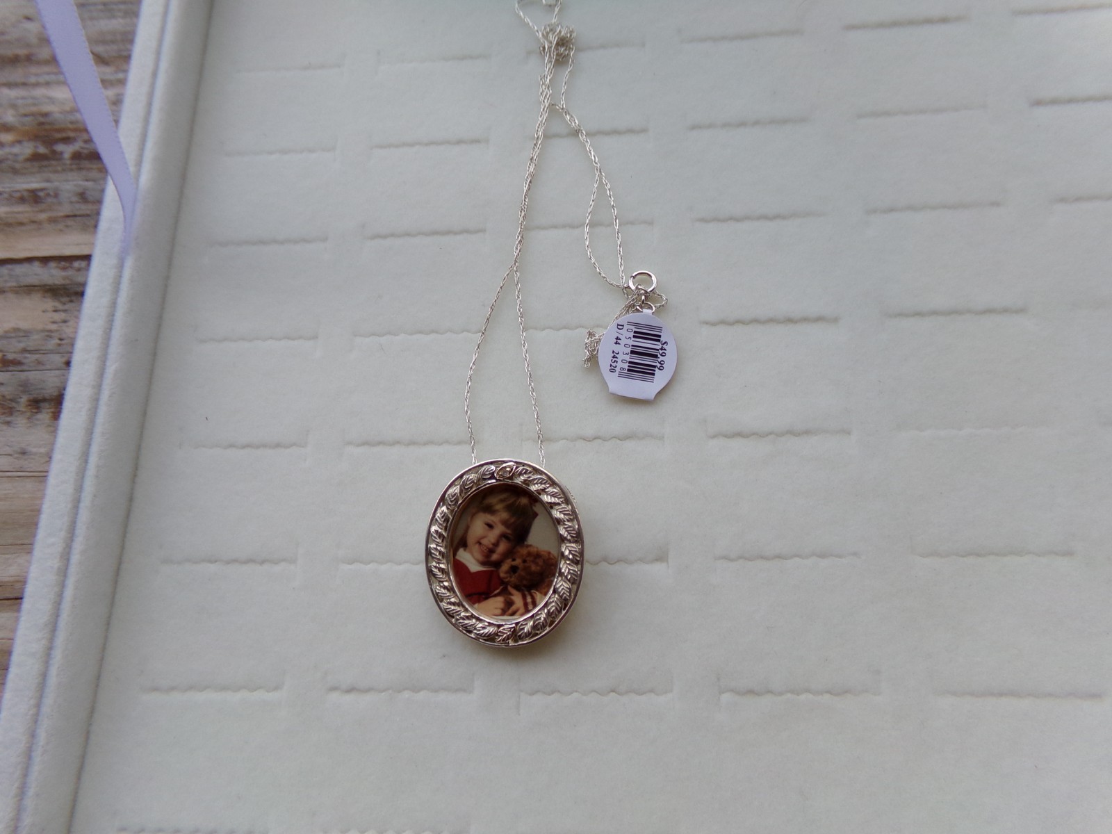 Solid Sterling Silver 925 Picture Frame Necklace … - image 3