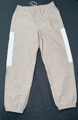 Converse Men's Track Pants Beige White M Elastic Waist Pockets All Star Logo