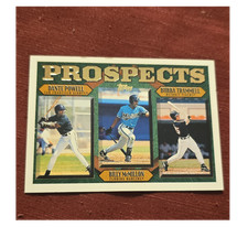 Topps 1997 Prospects Dante Powell Billy McMillon Bubba Trammell Rookie #206 Card. rookie card picture