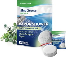 Vapor Shower Steamers All Natural Eucalyptus Mint Aromatherapy 12 Extra Large