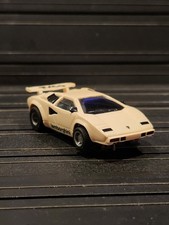 1991-92 TYCO 440 Lamborghini Slot Car White With Wing