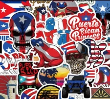 25 Piece Mix Lot 2” Puerto Rico Pride Stickers For Water Bottles, Vinyl Boricua