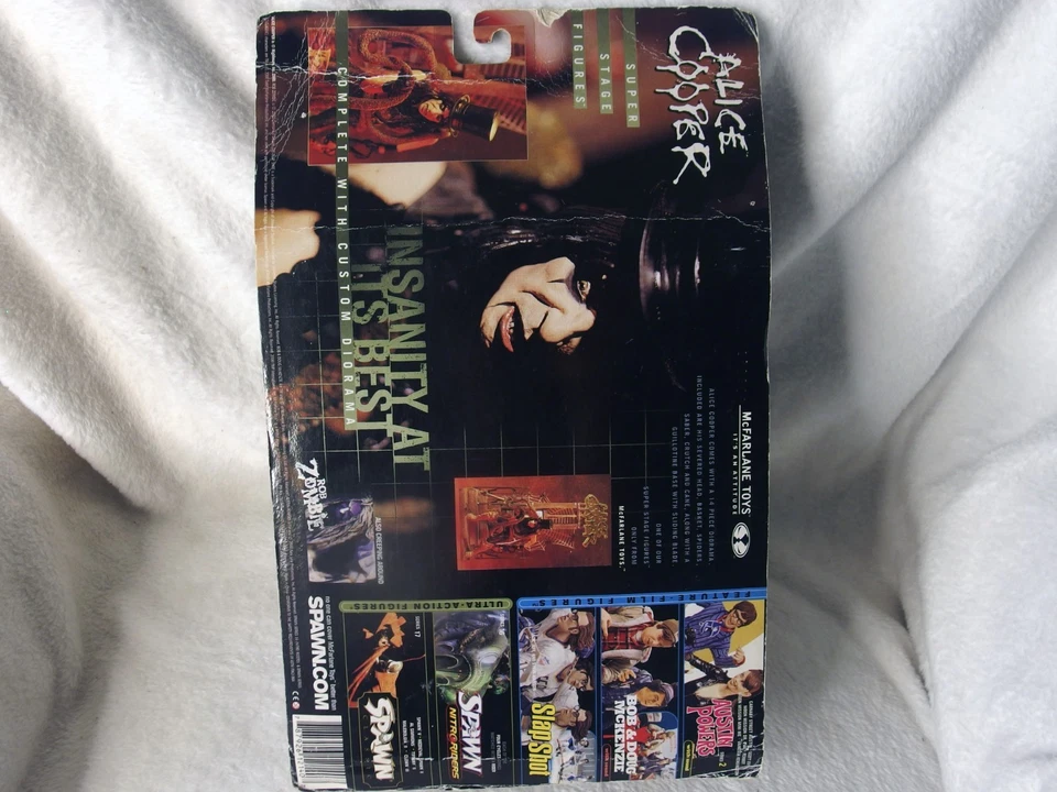 Figura de acción McFarlane Toys Alice Cooper Spawn.com 1999 Horror Rock sellada LEER Foto 2 de 4