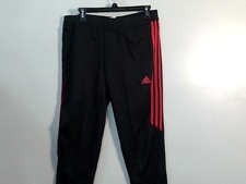 Adidas Tiro 17 Training Pants ClimaCool Black Energy Pink Stripe Womens Medium