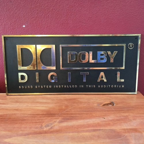 Vintage Dolby Digital Sound Sign Plaque Cinema Home Theater 21"x9"