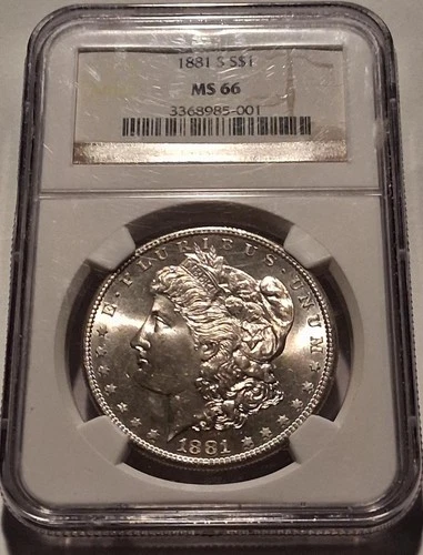 🔥1881 S $1 NGC MS 66 Morgan Silver Dollar Better REAL GEM Uncirculated