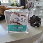 Oscar Tavares signed official MLB baseball