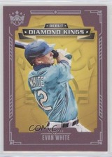 2021 Panini Diamond Kings Debut Plum Framed Evan White #DDK-SM 0c6