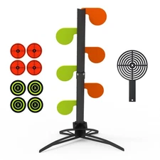 AR500 Dueling Tree Target Kit, 6-Piece 3/8" Thickness Steel Paddles in 6" Dia...