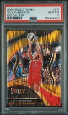 2024 Panini Select WNBA Aliyah Boston Courtside Gold Flash 10/10 #234 POP 1