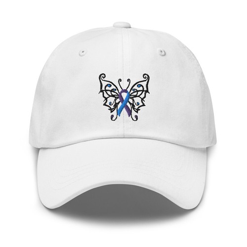 Suicide Awareness Ribbon Hat, Suicide Prevention Butterfly Hat - Picture 13 of 15