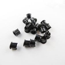 10x schwarze Ledfassungen f&uuml;r 5mm Leds, Led Fassung Montageringe Kunststoff