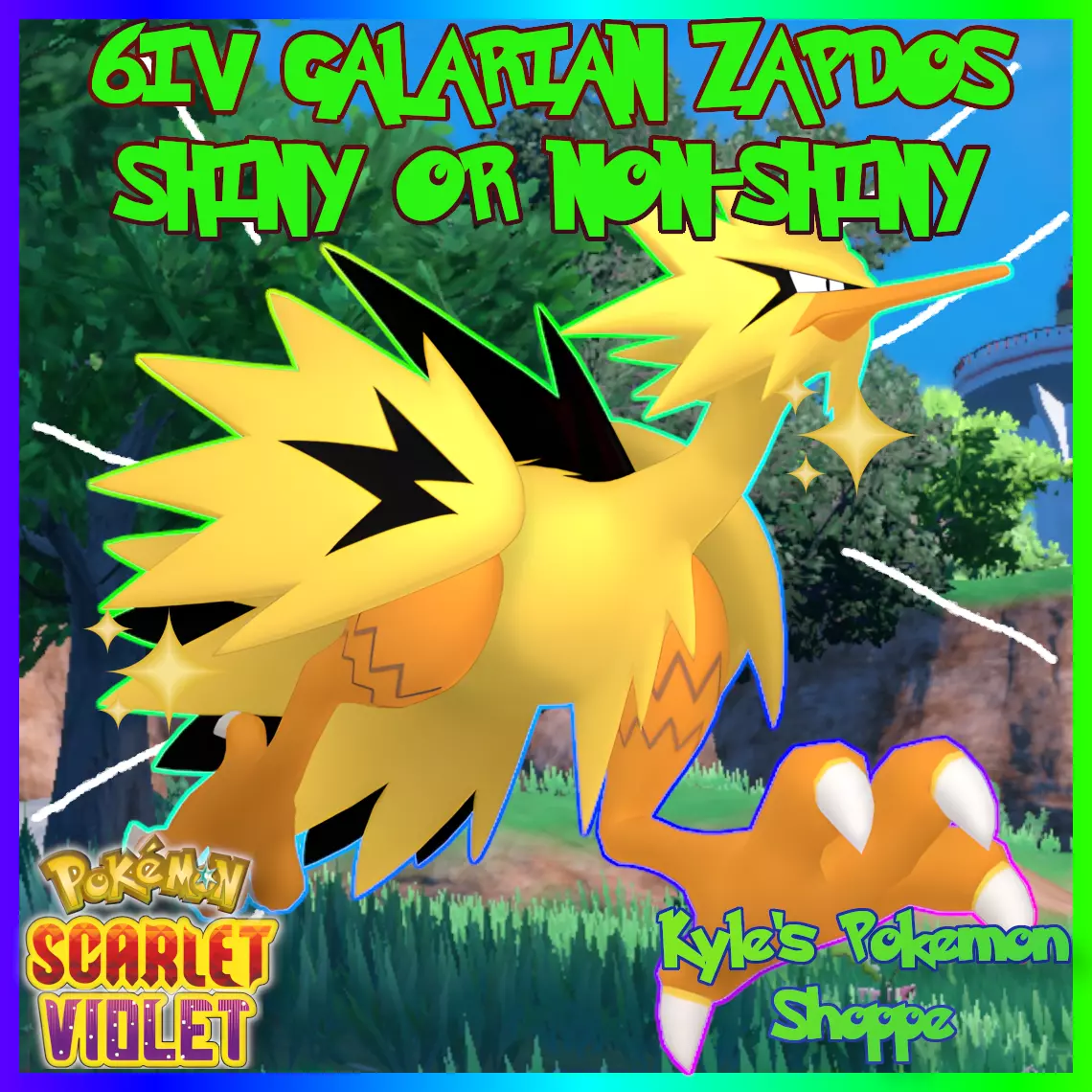 Pokémon Scarlet and Violet ✨SHINY✨ Galarian Moltres W/ Best 6IV