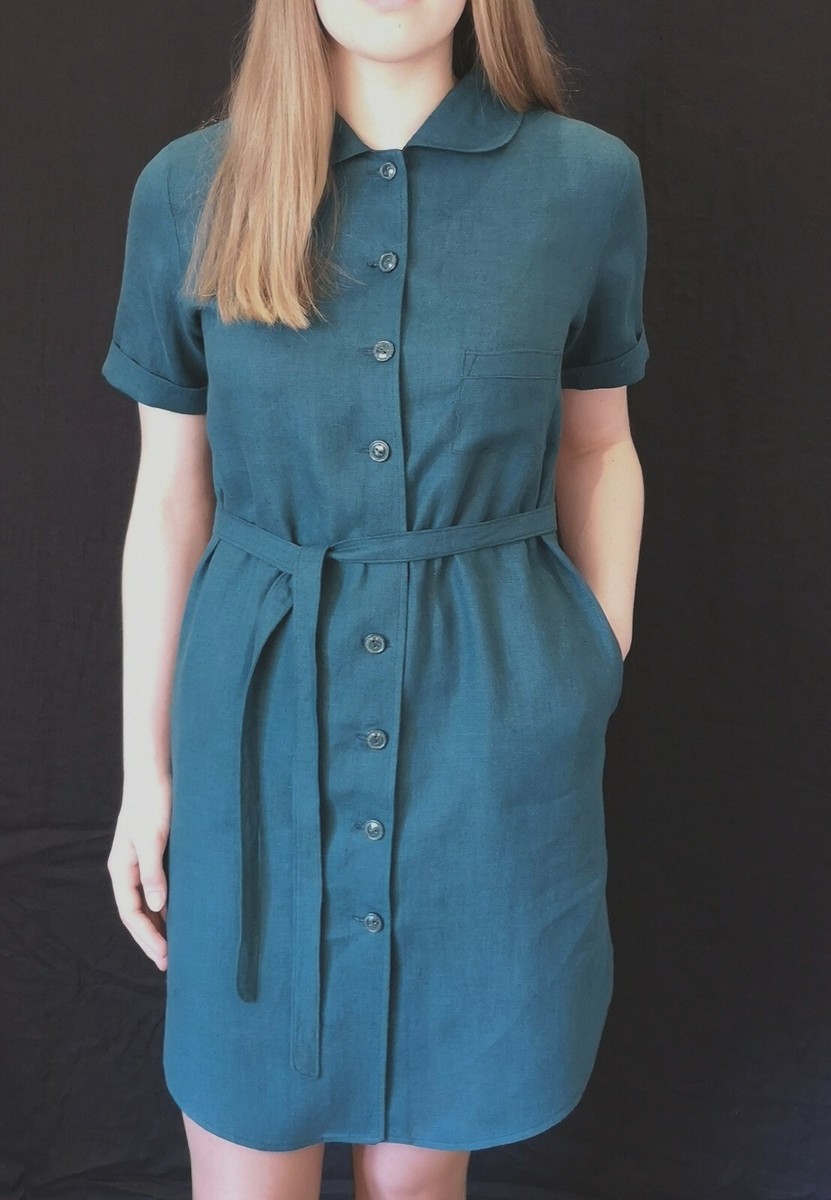 turquoise linen dress Frank & Eileen